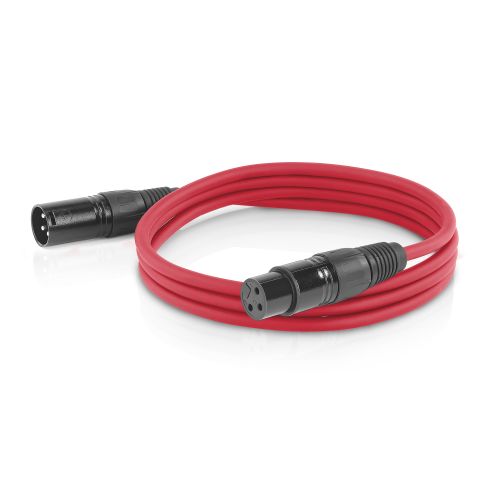 5x ETEC XLR Audio Kabel 3m Mikrofonkabel rot