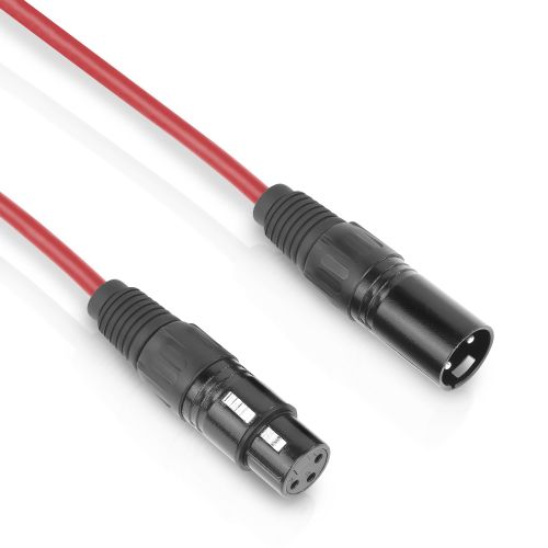 10x ETEC XLR Audio Kabel 3m Mikrofonkabel rot