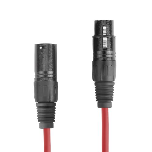 5x ETEC XLR Audio Kabel 3m Mikrofonkabel rot