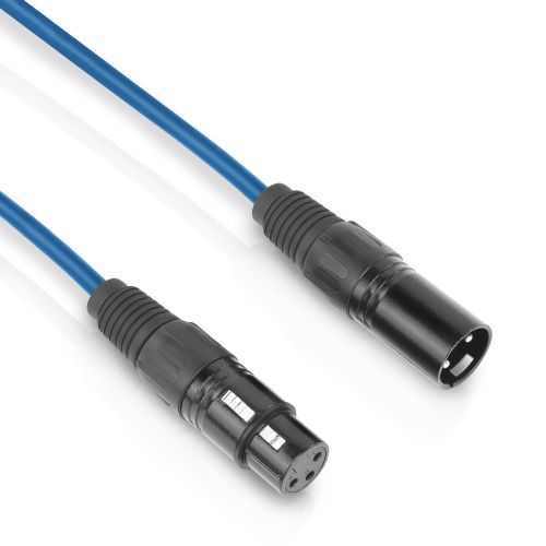 5x ETEC XLR Audio Kabel 10m Mikrofonkabel blau