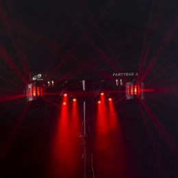 ETEC LED PARTYBAR 2 Scheinwerfer mit Derby inkl. Stativ und Fernbedienung