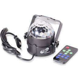 ETEC LED Magic Ball 3x1 Watt RGB mit Fernbedienung